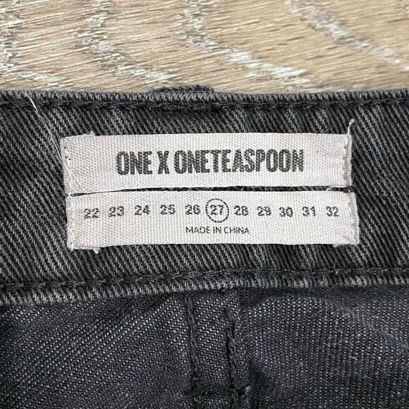 One Teaspoon High Waist Freebird Rigid Skinny Leg Jeans - Size: 27 - Picture 3 of 8